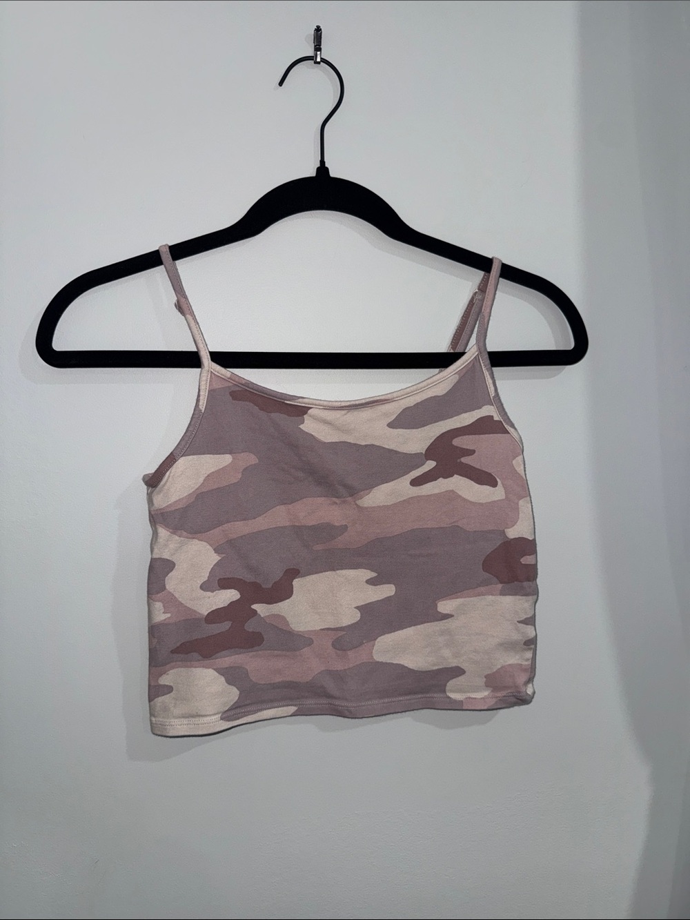 American Eagle Outfitters Mauve Pink Camo Cropped Camisole